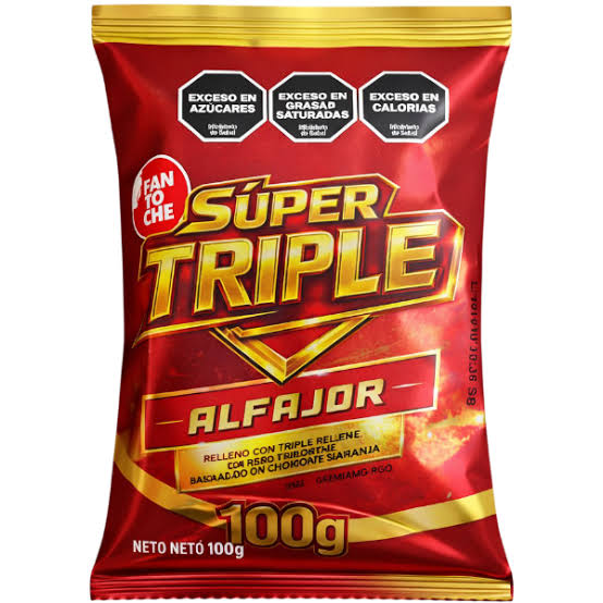 ALFAJOR  FANTOCHE SUPER TRIPLE  100 GRS (comprando 3 o más precio mayorista